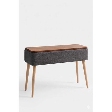 Holzsideboard "Sole" – 90 x 90 x 30 cm – Anthrazit (1/4)