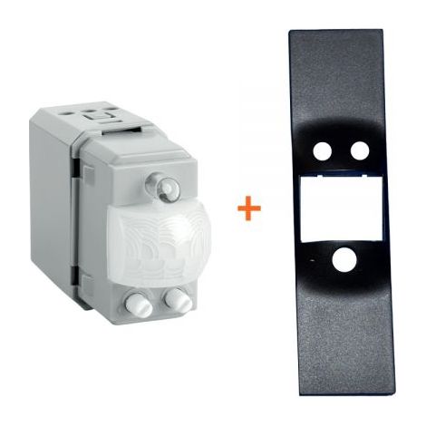 Perry sensore movimento luce incasso comp. Bticino Living Now nero con crepuscolare - 1SPRM030B