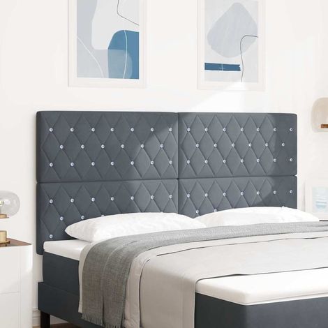 vidaXL Cabecero Gris oscuro 180 cm Terciopelo (1/5)