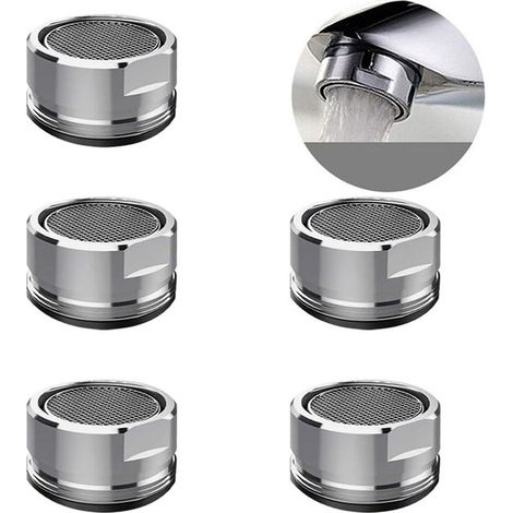 5 unidades de aireadores para grifo, Filtro para grifo, Aireador, Aireador M24, Rosca macho de 24 mm, Latón, Apto para cocina y baño (1/5)