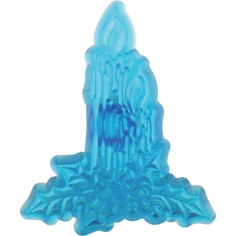 Emporte Pièces Bougie de Noël, Plastique, Blanc, 9 x 2 x 16 cm 117CH023 (1/2)