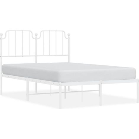 Maison Exclusive - Giroletto con Testiera in Metallo Bianco 120x200 cm (1/5)