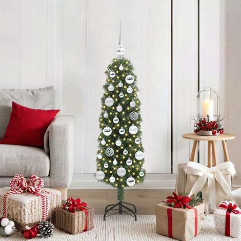 Künstlicher Weihnachtsbaum mit 150 LEDs mit Ständer Grün 120 cm