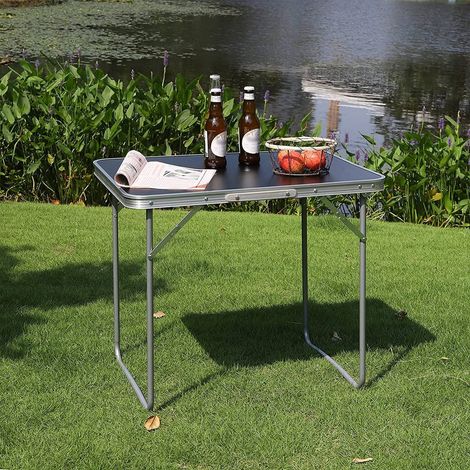 WOLTU Campingtisch Klapptisch Reisetisch mit Griff schwarz (1/4)