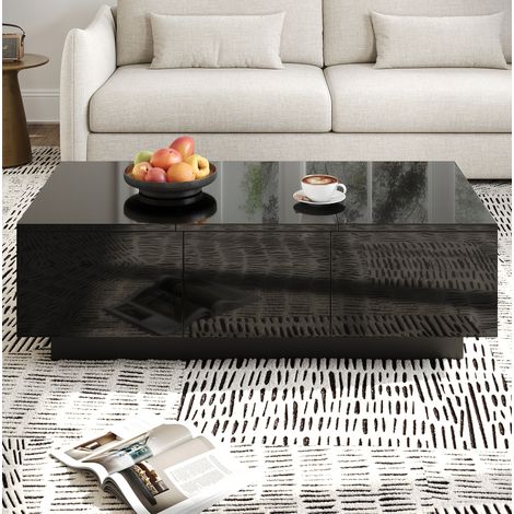 Mesa centro con cajones y almacenaje 100 cm OKMYHOME (1/5)