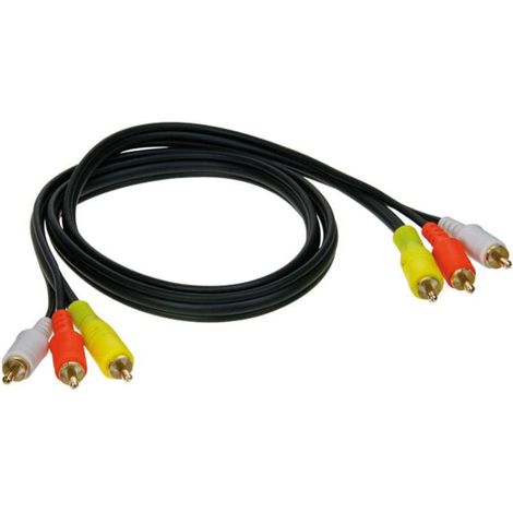 Cable audio video AV 1m - 3x RCA