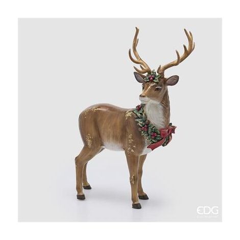 EDG Enzo De Gasperi Renna Natalizia H56x44x19 cm Nocciola – Decorazione di Natale (1/4)