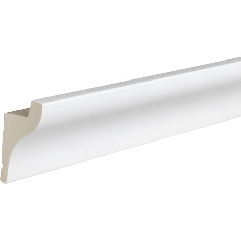 PROVISTON Licht Stuckleiste Kunststoff Weiß - 35 x 60 x 2000 mm Moderne Lichtleiste für die Decke (1/5)