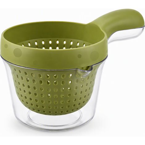 panier égouttoir de cuisine vert à double paroi modele 1 (1/5)
