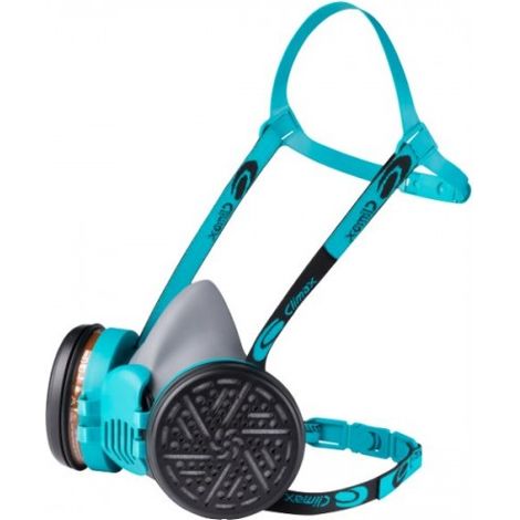 Media máscara de protección respiratoria lista para usar con filtros Abek1p3. Tpe (hipoalergénico y sin olor) con correas