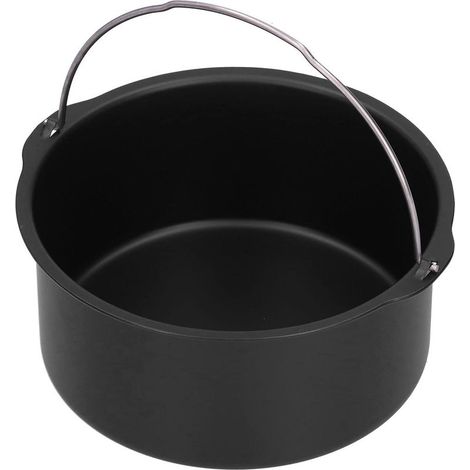 Friteuse à air comprimé - Moule à gâteau anti-adhésif - Moule à pizza en acier robuste avec poignée - Accessoires pour friteuse à air (1/5)