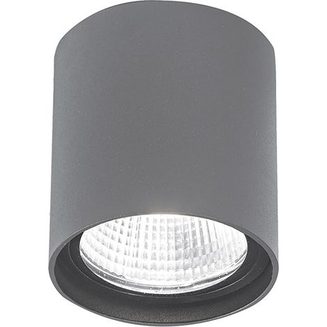 Downlight Plafonnier Rond Gris KUBA 20W LED 3000K IP65 - Plafonnier Extérieur en Aluminium Haute Résistance - Rossini Illuminazione (1/4)