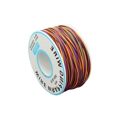 Simple de 0,25 Mm à Enrouler, CâBle En Cuivre éTamé De 250 MèTres 30AWG, Rouleau de CâBle de 105 DegréS Celsius, Avec Bobine En Plastique, Couleur (huit couleurs) (1/4)