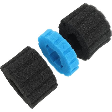 Ersatzfilterschwämme für Hallenbäder: 1 blauer, feinporiger Schwamm + 2 schwarze, grobporige Schwämme – waschbar und wiederverwendbar (1/5)