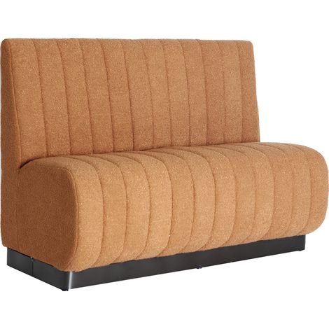 Canapé contemporain en coton bouclé ocre - ocre et noir (1/5)