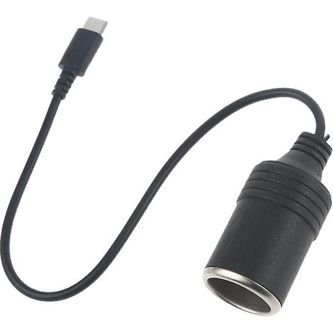 Fei Yu Usb C Type C à 12v Voiture Allume-cigare Socket Femelle Câble d’alimentation