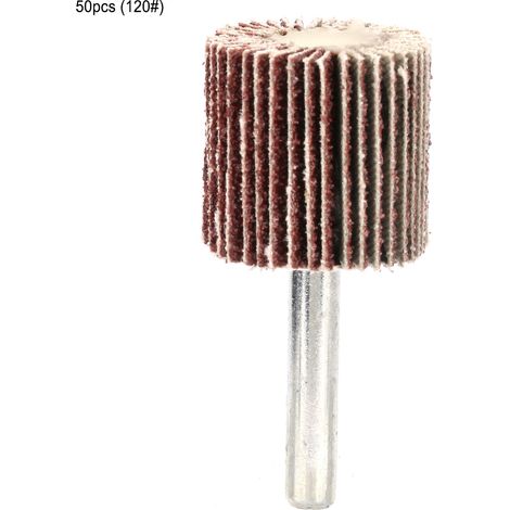 Ortviai Disque abrasif à ailettes pour meuleuse, 25 x 25 x 6 mm, grain 120, lot de 50 pièces (1/5)