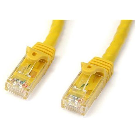 StarTech.com Cat6 Snagless Gigabit UTP Netzwerkkabel - Cat 6 RJ45 Netzwerkkabel mit Knickschutz - Patch-Kabel - RJ-45 (M) bis RJ-45 (M) - 15 m - UTP - CAT 6 - geformt, ohne Haken - Gelb (N6PATC15MYL) (1/3)