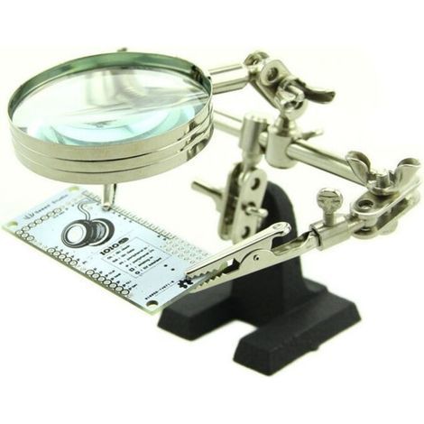 Lentille De Grossissement 2x De 3,5" Avec Pinces Support De Table De Troisième Main Pour Modélisation De Soudage