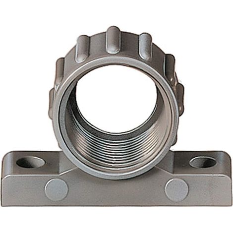 FLEXA FVBW Befestigungswinkel mit Gewinde M40x1,5 für M40 Schlauchverschraubungen Anschraubloch 65,5mm Bohrung 2x6,7mm - 1 Stück