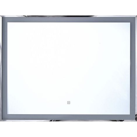 LED Bathroom Mirror ARGENS 90 cm 70 cm Silver