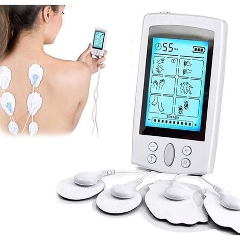 (Blanc)Électrostimulateur - - EMS - 16 programmes - 20 niveaux d'intensité - Rechargeable blanc (1/4)
