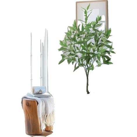Árbol de eucalipto artificial, diseño realista, para uso en interiores, 120 cm. (1/5)