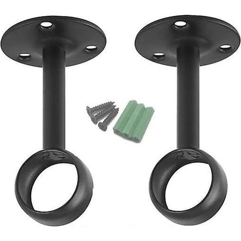 Support de tringle à rideaux, compatible avec les tringles à rideaux, fixation au plafond, lot de 2.