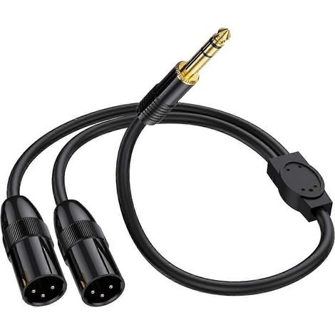 6,35-mm-TRS-Stecker auf 2 x XLR-Stecker (Stereo) für Mikrofon (1/5)