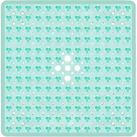 Tapis de Bain carré antidérapant à ventouses - Durable et élégant - Tapis de Douche antidérapant - Design Moderne - Ventouses de qualité - Lavable en Machine et sans Latex (1/5)