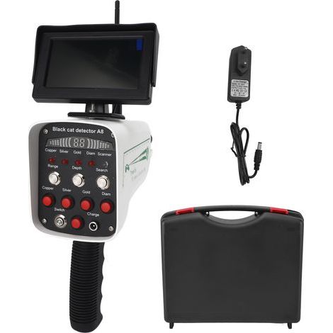Detector de metales, detector de oro, puerto de 1000M, 30M de profundidad, localizador de tesoros subterráneos sensibles, localizador para plata y blanco (1/5)