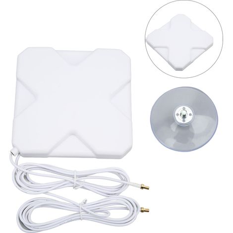 Antenne 4G LTE à gain élevé 28 dB KJ-016, en forme de croix, à montage mural, avec amplificateur de signal. (1/5)
