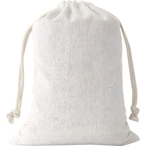 Sacs en Mousseline de Coton, Sacs de Cordon de Coton Sacs Cadeau, Sac en Tissu avec Cordon réglable 15 x 20 cm (1/5)