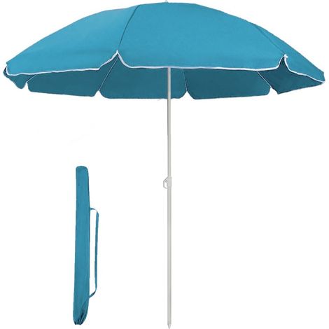Art.253006 Sombrilla de playa con palo central de metal y en tela de nylon 170cm  Color: Azul