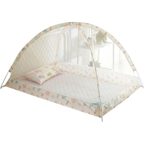 Foldable Baby Mosquito Net, No Installation, 90 x 120 cm, Portable, Yellow (1/5)