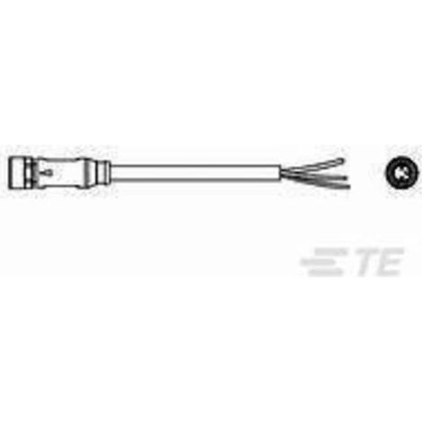 TE Connectivity 1-2273001-1 Connettore confezionato per sensore o attuatore M8 Presa dritta 1.50 m Numero di poli: 3 1