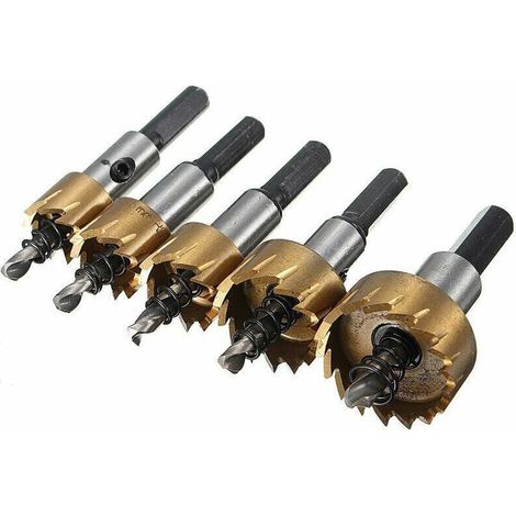 5pcs Kit 16-30MM HSS Forets Scie Cloche Trou Fraise Perceuse Cobalt 6542 Haute Vitesse Acier Metal Bois Alliage (1/5)