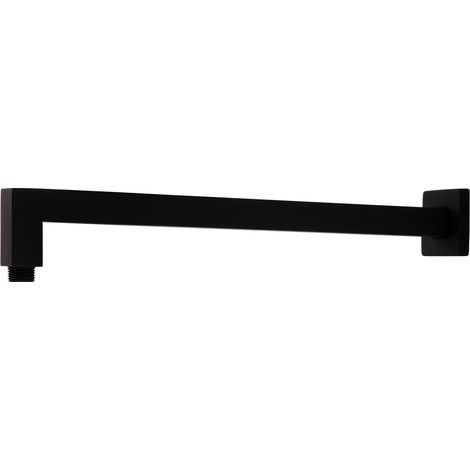 Ramon Soler - Brazo de Ducha Cuadrado a Pared Horizontal Negro Mate 400mm (1/3)
