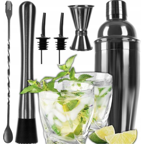 Barkeeper-Getränkeset, Cocktailshaker, 6-teilig, Spender
