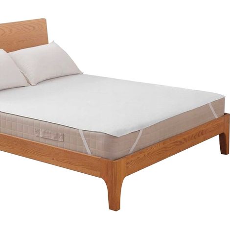 Monmobilierdesign – Alèse imperméable 140x200 cm – Coins élastiques – Hypoallergénique – Tissu éponge pour circulation d'air