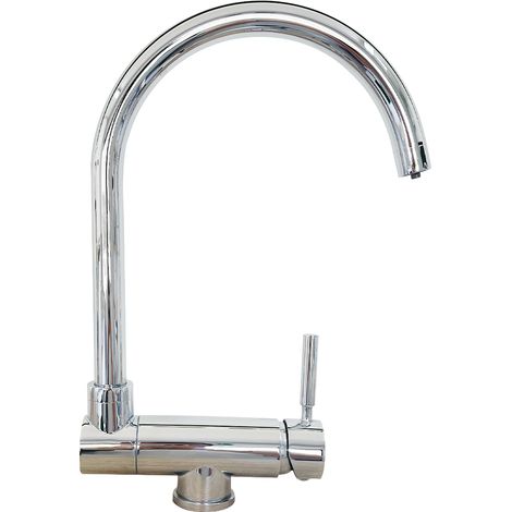 Rubinetto da cucina Abbattibile sottofinestra Shurity 370 3 vie 3/8” Cromo (1/4)