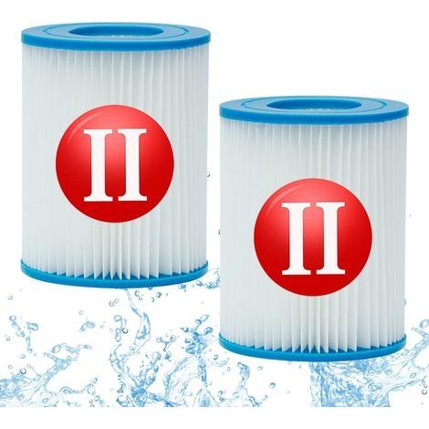 2 PCS for Filtre pour bestway Type 2, Spa Remplacement Filtre de Piscine Gonflable Accessoires pour Bestway 58094 Cartouches Type II,Lavable et Réutilisable (1/5)