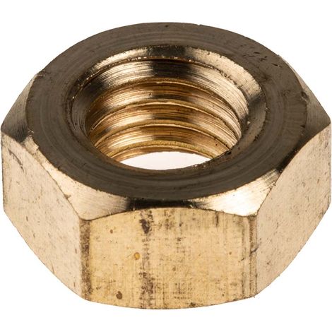 Écrou hexagonal RS PRO, M8, Laiton ( Prix pour Sachet de 50 ) (1/2)