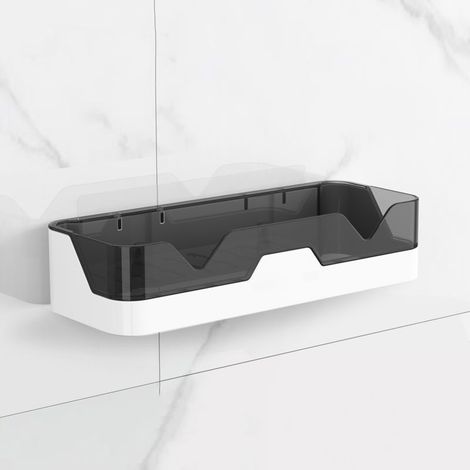 Ensemble de supports de douche, paniers de douche, supports de salle de bains non percés, supports de salle de bains, pour salle de bains / cuisine (gris étoilé 28.8 11 6.2cm) (1/5)