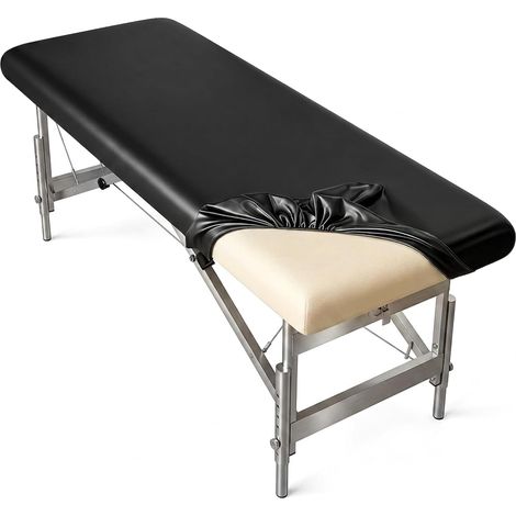 Housse Table Massage 180x70cm PU Imperméable Élastique Noir (1/5)