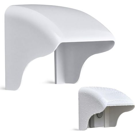 Protection Sonnette Exterieur Pluie, 1 Pièces Blanc Couvercle Étanche pour Bouton de Sonnette Plastique Cache Sonnette Extérieur pour Bouton de Sonnette Sonnette sans Fil (1/5)