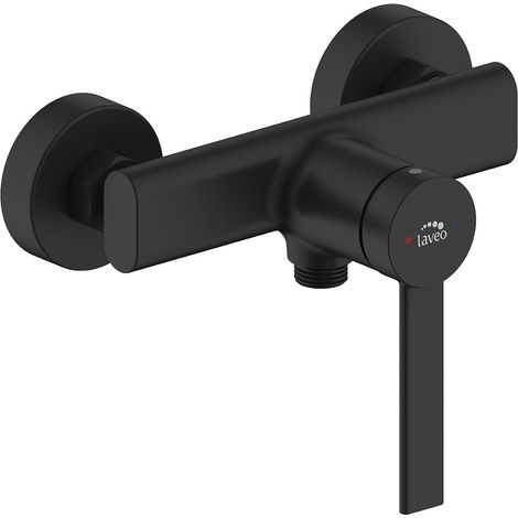 Robinet de douche mural Pinar noir (1/2)