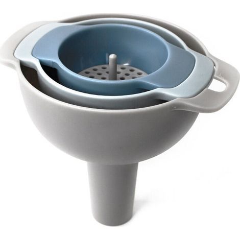 Entonnoir Cuisine Lot de 3 imbriqués Entonnoirs pour Cuisson avec poignée en Plastique Transfert De Liquide,d'huiles, Essentielles,ingrédients secs et Poudre (1/5)