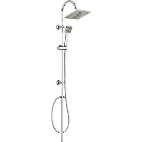 Colonne de Douche - Tête de Douche Orientable, Picots Anticalcaire - Flexible 1,50 m - Chromé (1/4)