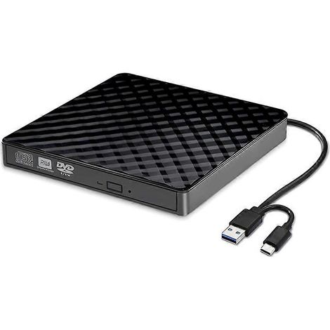 Lecteur optique externe mince 2 en 1 USB 3.0 Type-C (graveur/lecteur/lecteur DVD/RW/CD) (1/5)